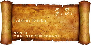 Fábián Dorka névjegykártya